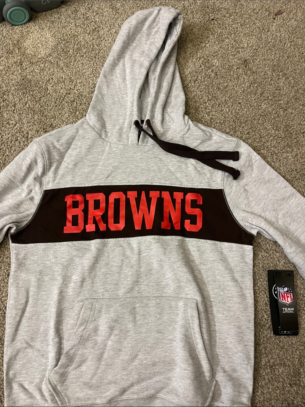 New with Tags!  NFL Cleveland Browns Officially Licensed Gray Hoodie